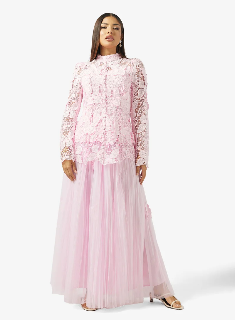 خزانة Lace Dress With Pleats